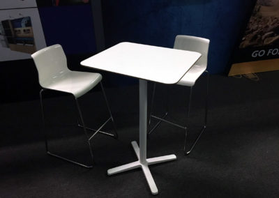 Glossy White High Chairs & Bistro Table